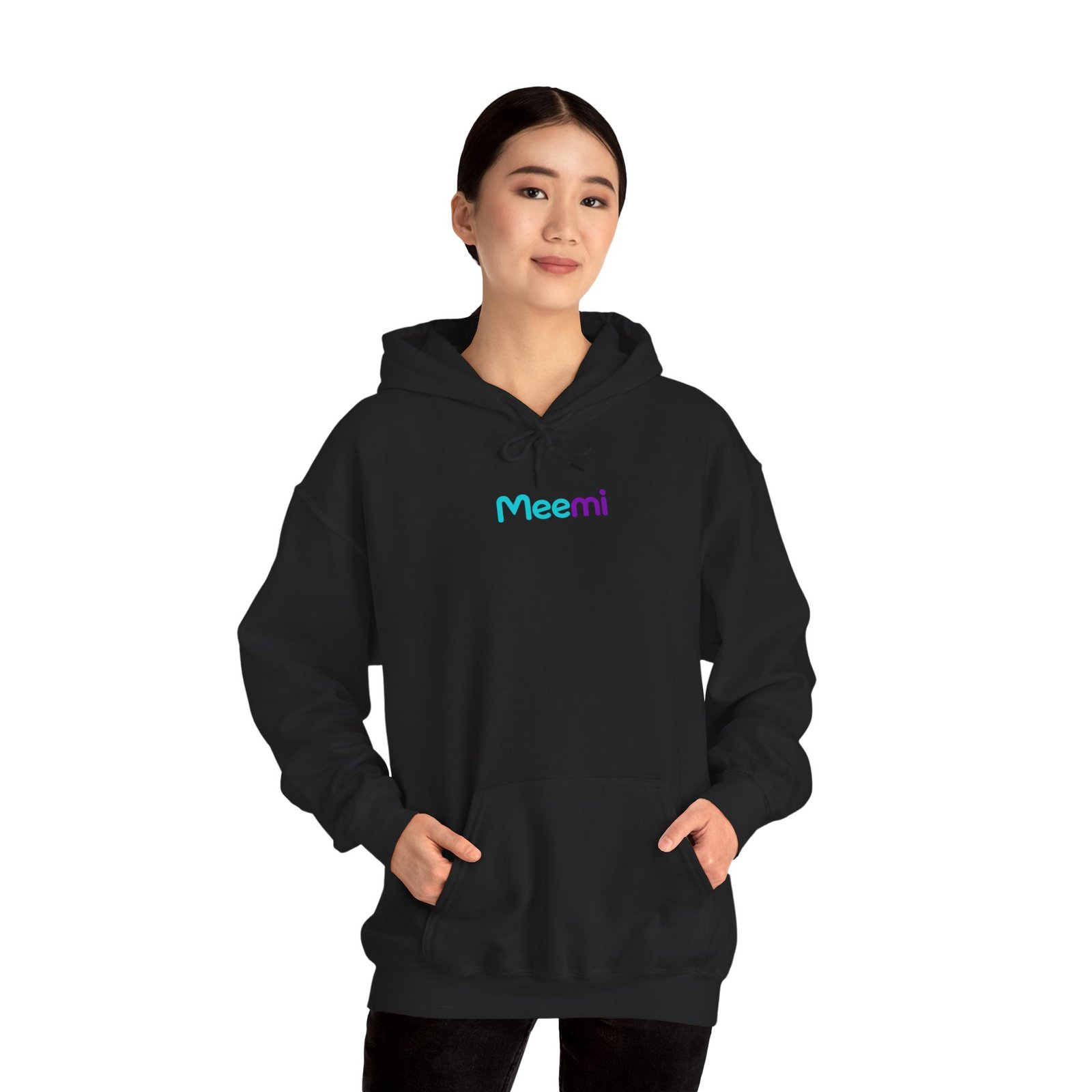 Hoodie — Minimal 'Meemi' Pastel Logo Pullover - Image 5