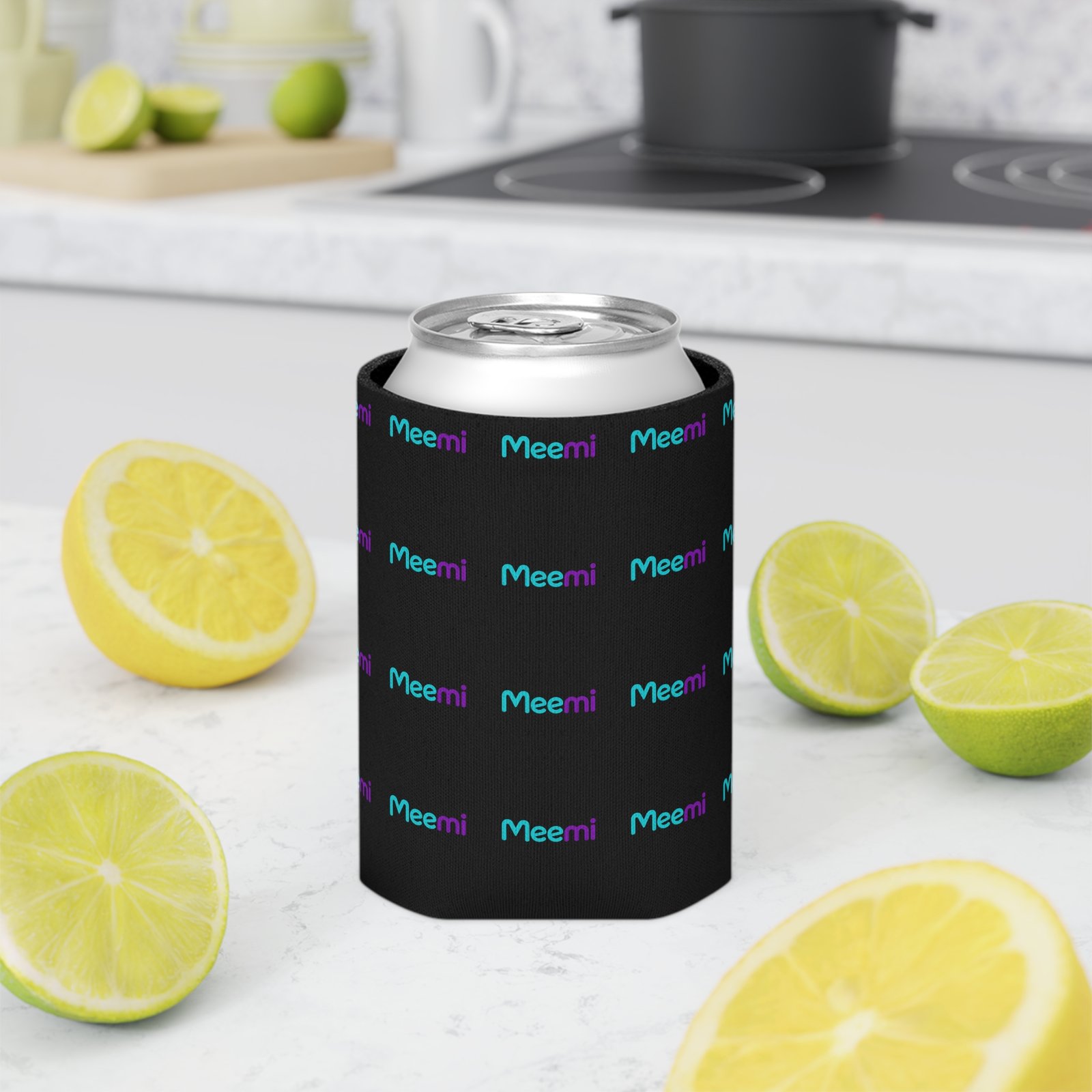 Can Cooler - 'Meemi' Pattern Neoprene Drink Koozie - Image 7