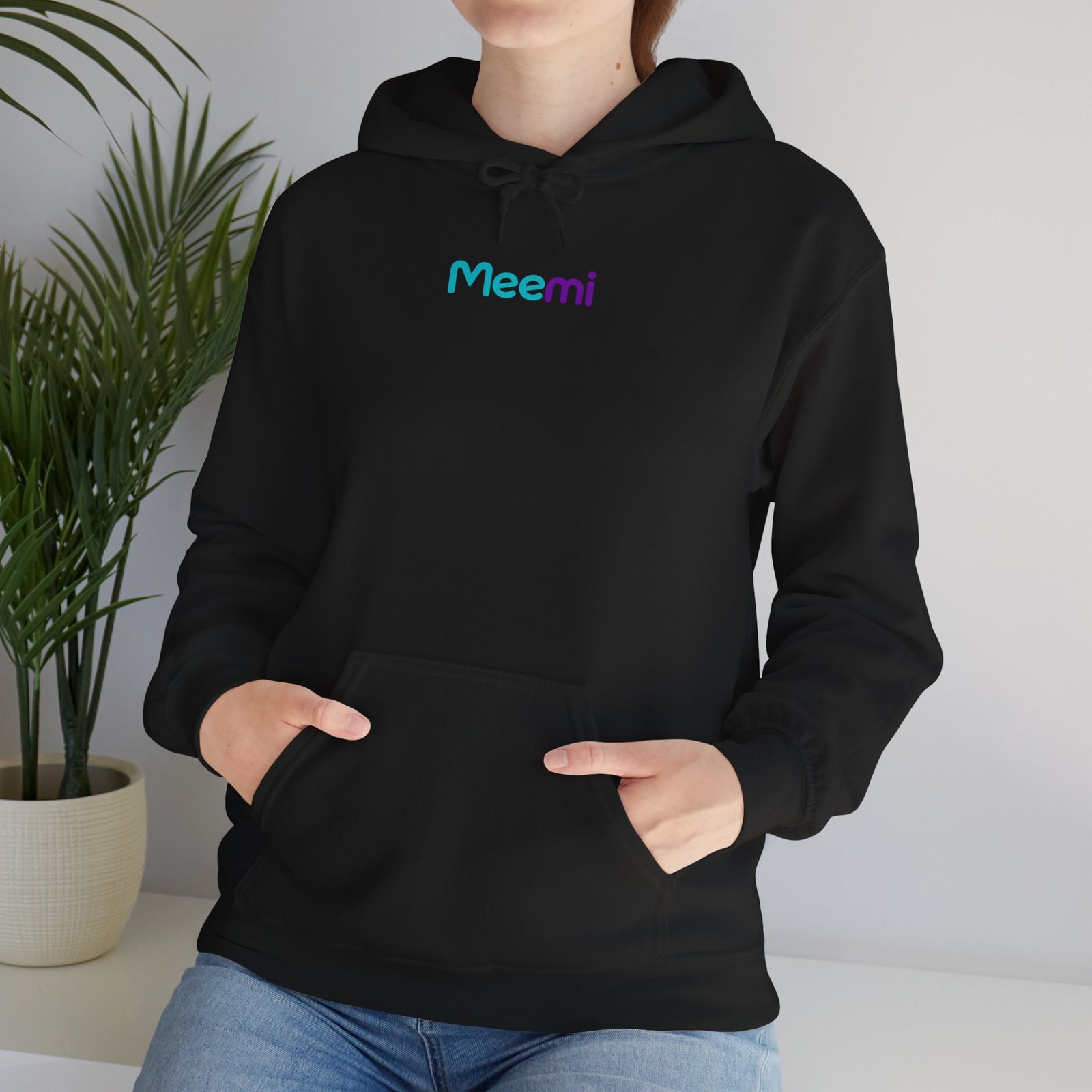 Hoodie — Minimal 'Meemi' Pastel Logo Pullover - Image 8