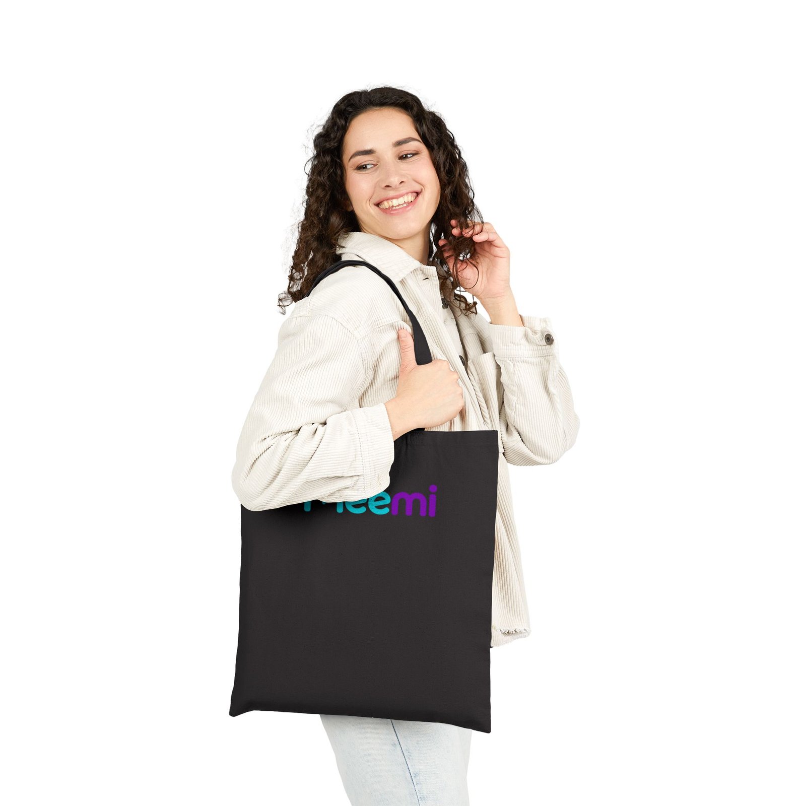 Meemi Logo Tote Bag — Cotton Canvas Reusable Shopping Tote - Image 15