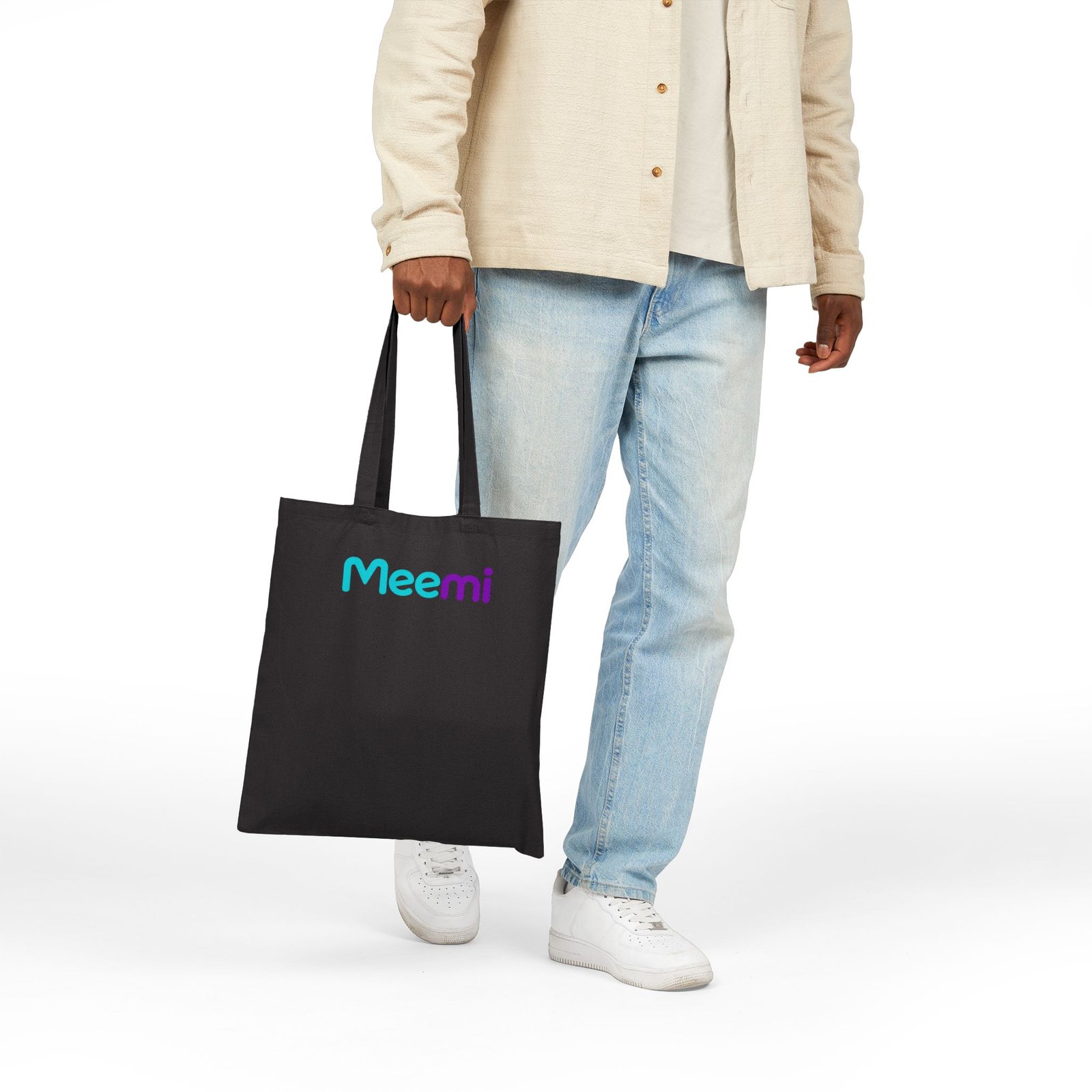 Meemi Logo Tote Bag — Cotton Canvas Reusable Shopping Tote - Image 14