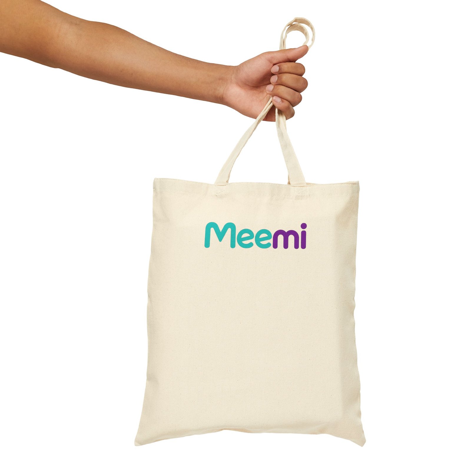 Meemi Logo Tote Bag — Cotton Canvas Reusable Shopping Tote - Image 8