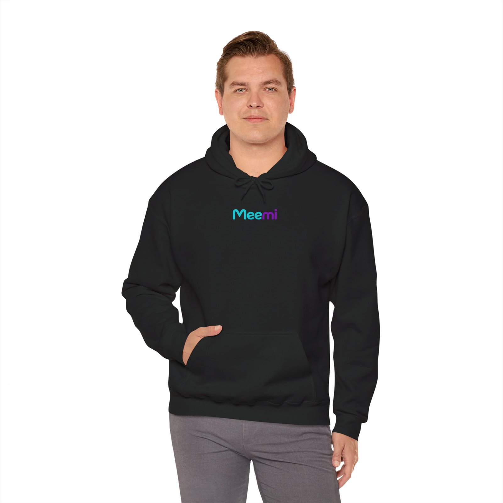 Hoodie — Minimal 'Meemi' Pastel Logo Pullover - Image 9