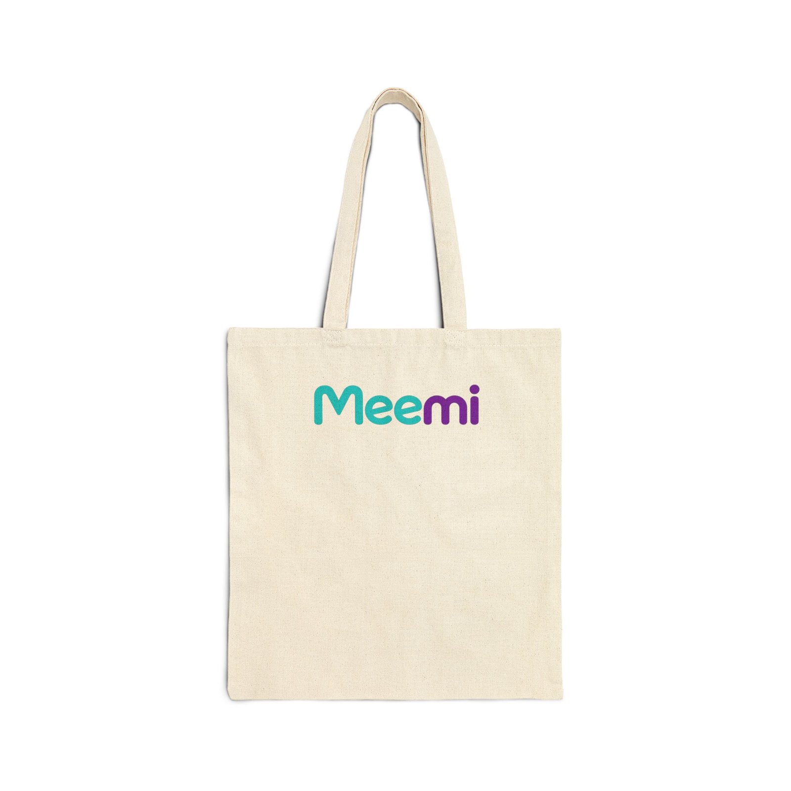 Meemi Logo Tote Bag — Cotton Canvas Reusable Shopping Tote - Image 2