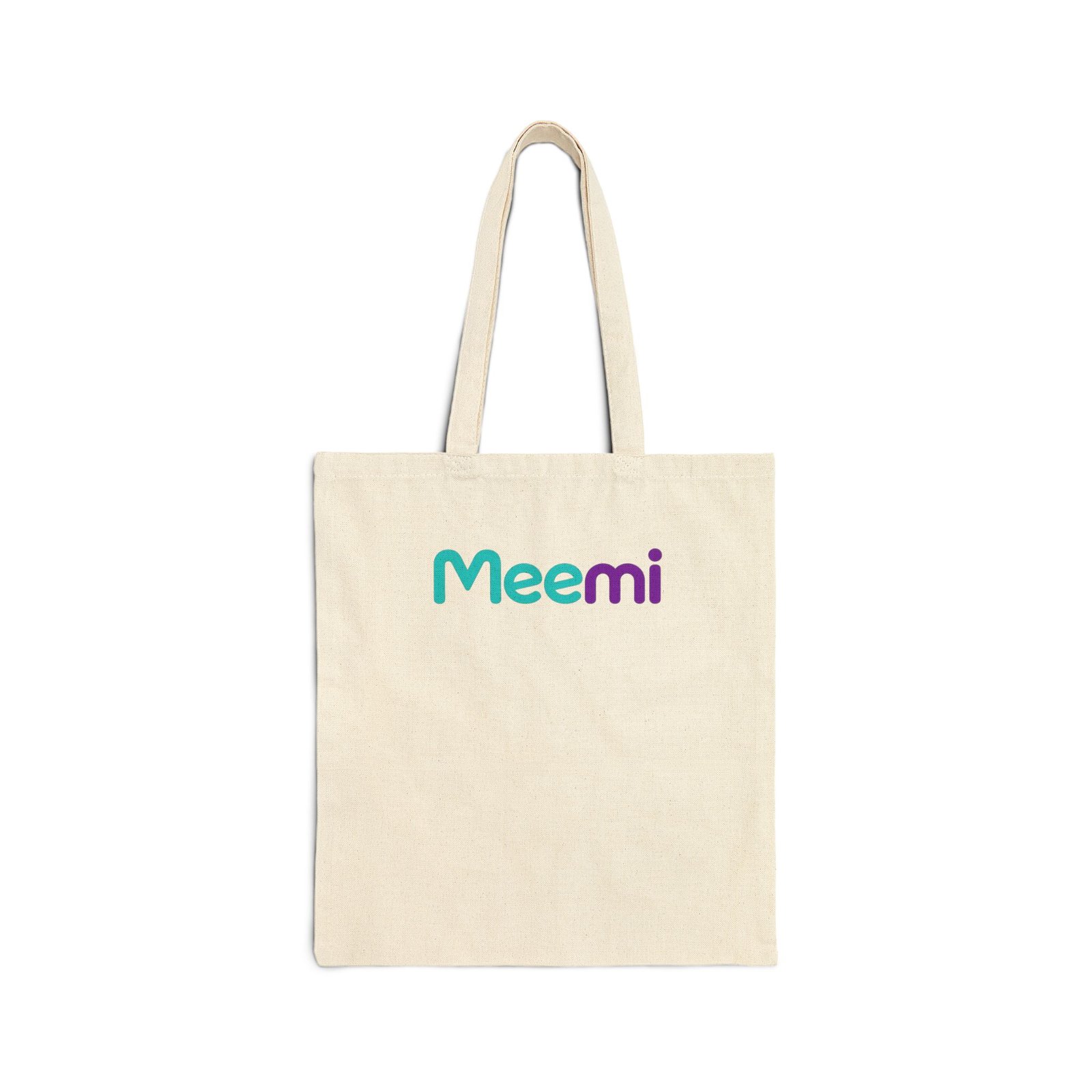 Meemi Logo Tote Bag — Cotton Canvas Reusable Shopping Tote - Image 3