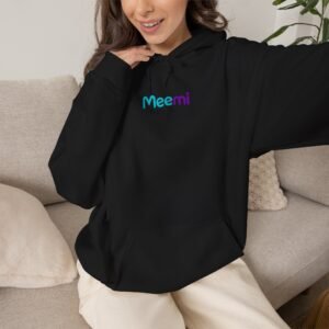 Hoodie — Minimal 'Meemi' Pastel Logo Pullover