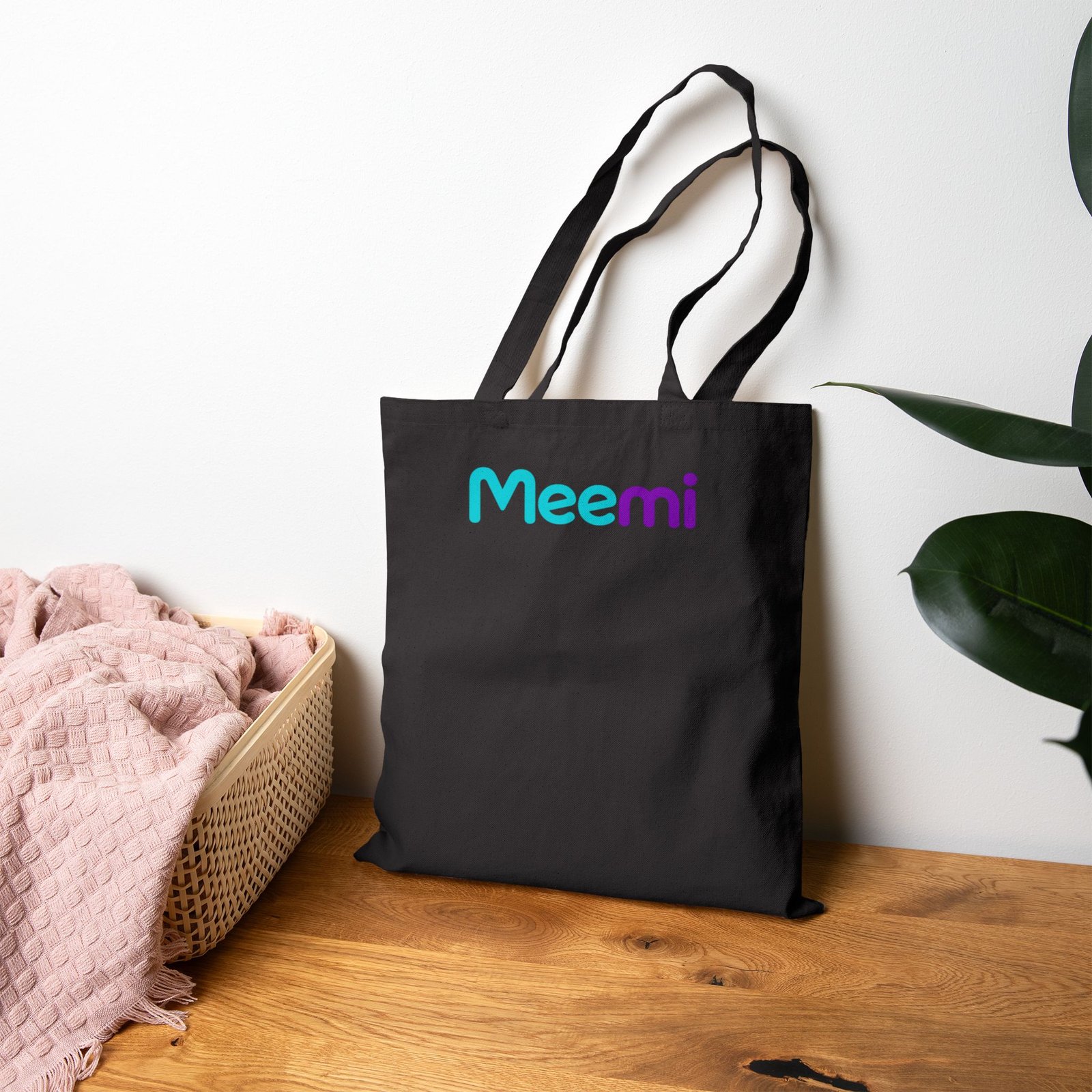 Meemi Logo Tote Bag — Cotton Canvas Reusable Shopping Tote - Image 17