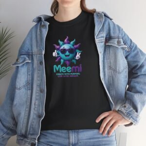 Meemi Mascot Tee — Cute Sunglasses Character Graphic T-Shirt