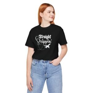 Straight Strippin' Airplane T-Shirt — Travel Graphic Tee for Flight Lovers